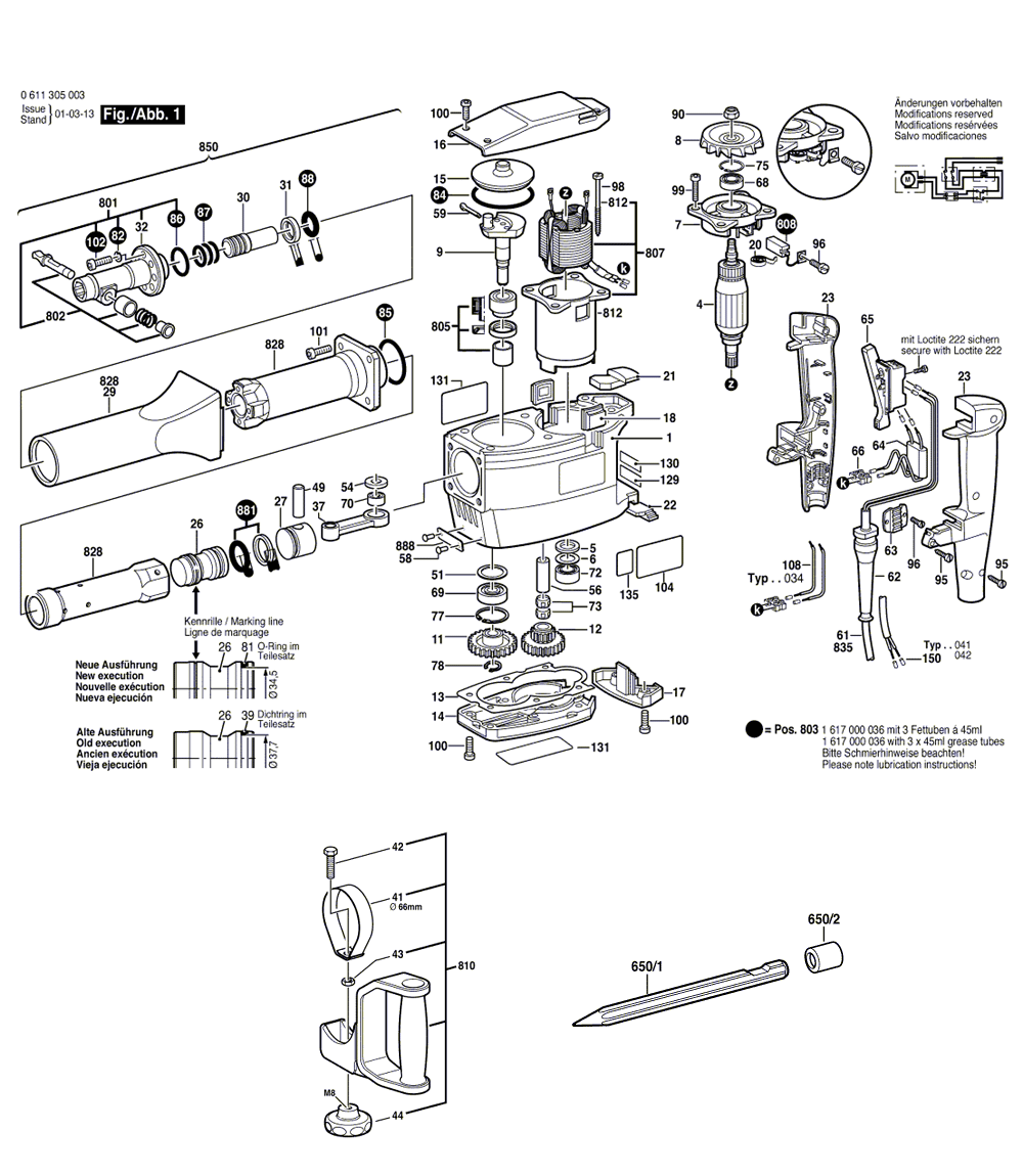 Buy Bosch 11305 0611305034 Replacement Tool Parts Bosch 11305