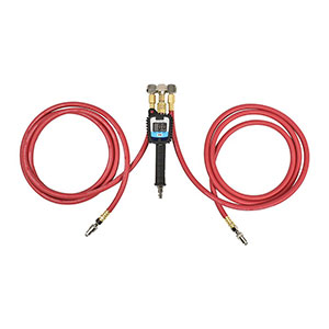 Interstate Pneumatics TW8142 17ft Long Hybrid Hose Tire Inflator Extension with Digital Gauge & Locking Tire Air Chuck on Both Ends