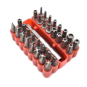 Superior Steel BS33S BS33S 33-Piece Screwdriver Security Bit Set - S2 Material
